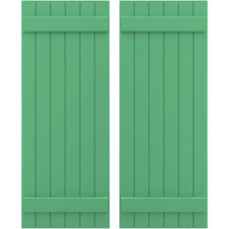 Americraft 6-Board (2 Batten) Exterior Real Wood Joined Board-n-Batten Shutters, ARW101BB621X46LPH